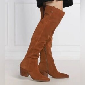 Michael Kors Chic Over the Knee Harlow Tan Boots